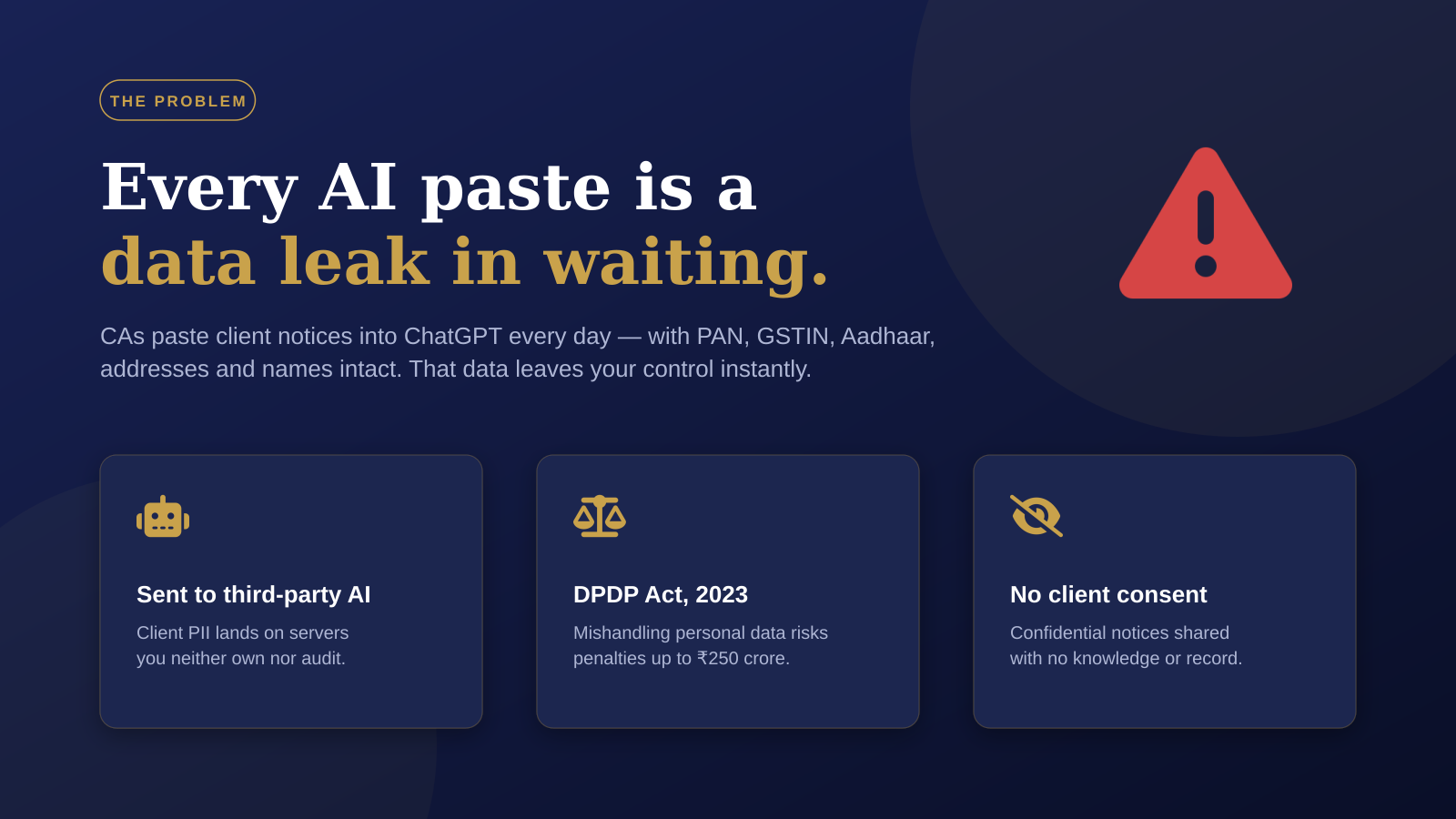 The problem — every AI paste is a data leak in waiting
